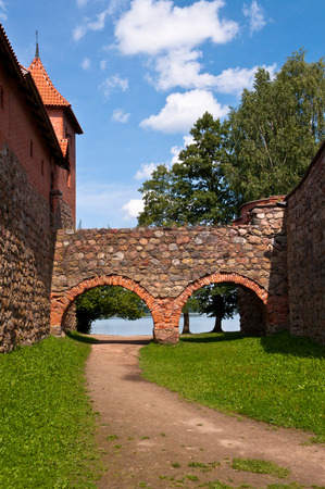 Medieval Trakai Castle near Vilnius, Lithuaniaのeditorial素材