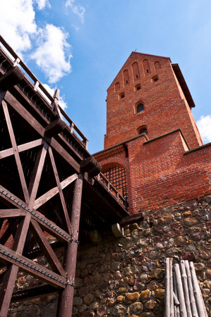 Medieval Trakai Castle near Vilnius, Lithuaniaのeditorial素材