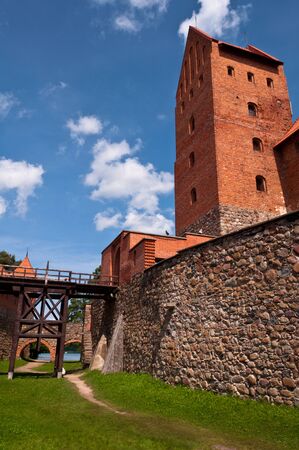 Medieval Trakai Castle near Vilnius, Lithuaniaのeditorial素材