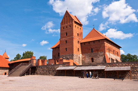 Medieval Trakai Castle near Vilnius, Lithuaniaのeditorial素材