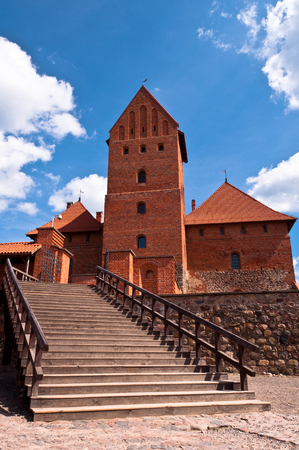 Medieval Trakai Castle near Vilnius, Lithuaniaのeditorial素材