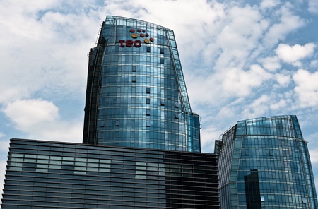 VILNIUS, LITHUANIA - AUGUST 9: TEO Buildings on Aug 9, 2013 in Vilnius, Lithuania. TEO, the largest...