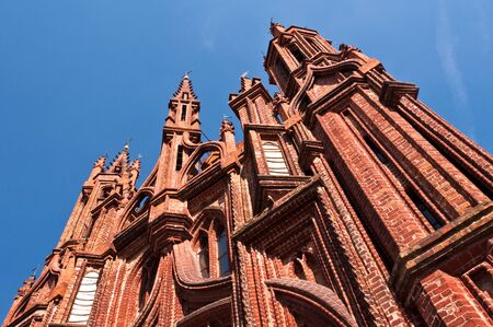 Beautiful Gothic Style St. Anne Church in Vilnius, Lithuania