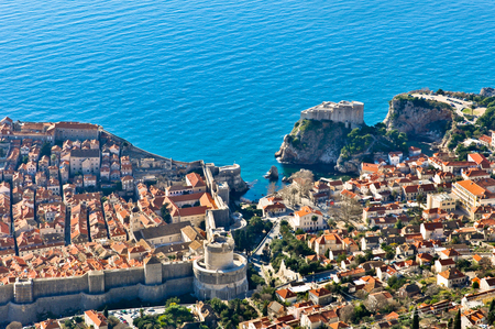 Nice view of Dubrovnik Old Town in Croatiaのeditorial素材