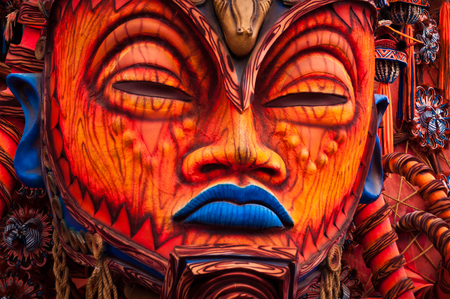 Decorations of Carnival Samba School floats in Rio de Janeiroの写真素材