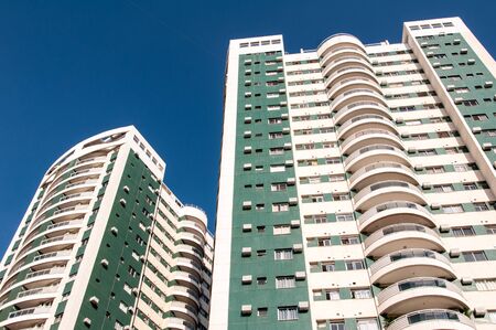 New modern architecture luxury residential condominium buildingsの写真素材
