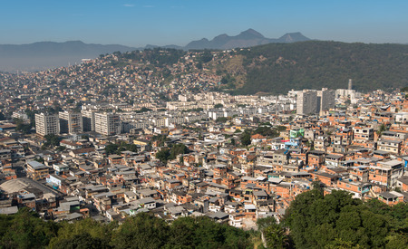 View of poor areas from Penha mountain in Rio de Janeiro city North Zoneの写真素材