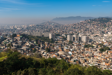 View of poor areas from Penha mountain in Rio de Janeiro city North Zoneの写真素材