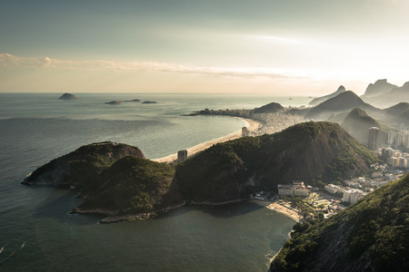 Famous view or Rio de Janeiro coast from the Sugarloaf Mountainの写真素材