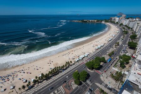 View of the Famous Copacabana Beach in Rio de Janeiro, Brazilの写真素材