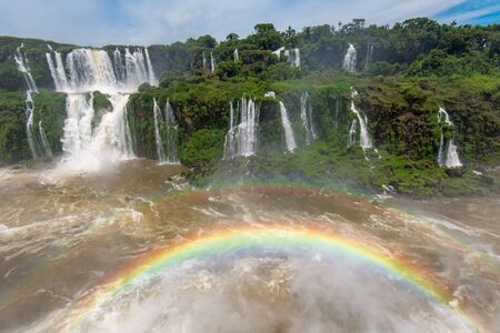 Iguazu Falls, One of the New Seven Wonders of Nature, in Brazil and Argentinaの写真素材