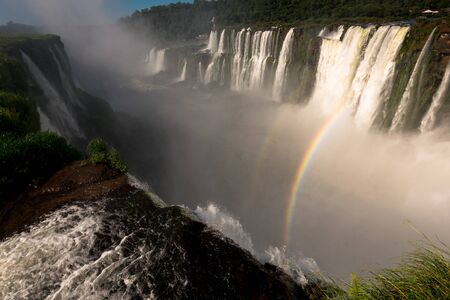 Iguazu Falls, One of the Seven New Wonders of Nature, Located in Argentina and Brazilの写真素材
