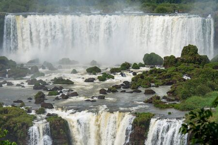 Iguazu Falls, One of the New Seven Wonders of Nature, in Brazil and Argentinaの写真素材