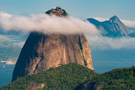 Sugarloaf Mountain - the Landmark of Rio de Janeiro City - Under the Cloudの写真素材