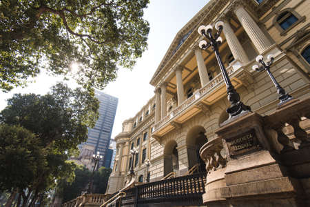Natioal Library building in city downtown, built more than two hundred years ago and inaugurated in the year 1810のeditorial素材