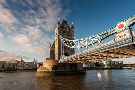View From Under the Tower Bridge in London, UKの写真素材