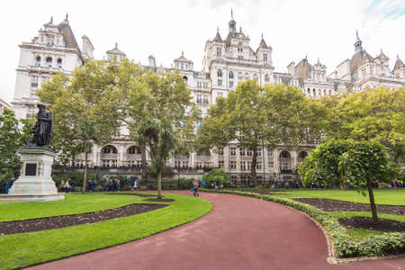 Whitehall Gardens and The Royal Horseguards Building in Londonのeditorial素材