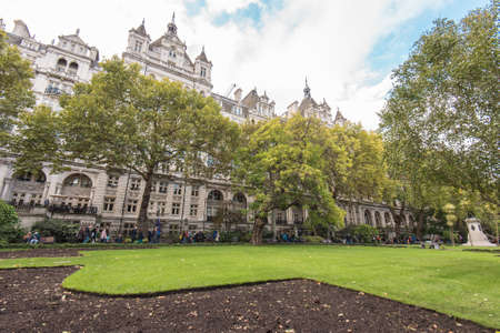 Whitehall Gardens and The Royal Horseguards Building in Londonのeditorial素材