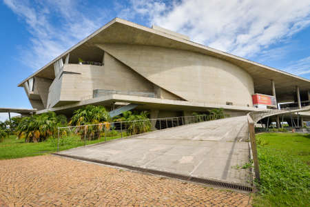 Rio de Janeiro, Brazil - April 3, 2018: Cidade das Artes is a large cultural complex in Barra da Tijuca district, designed by French architect Christian de Portzamparc and inaugurated in 2013.のeditorial素材