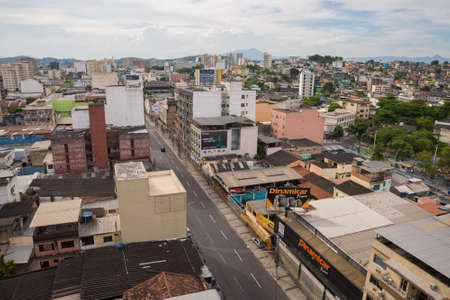 Rio de Janeiro, Brazil - January 31, 2021: Aerial view of Duque de Caxias city, which is a part of Greater Rio de Janeiro or Metropolitan Region.のeditorial素材
