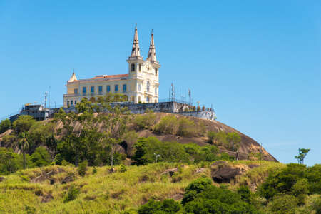 Penha Church on Top of the Mountain in Rio de Janeiro, Brazilの写真素材