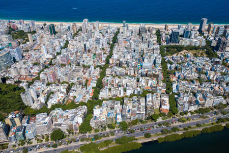 Aerial view of Ipanema District in Rio de Janeiro, Brazilの写真素材