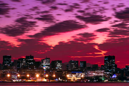 Skyline of Rio de Janeiro City Downtown by Duskの写真素材