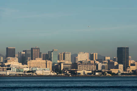 View of Rio de Janeiro City Skyline With Mountainsの写真素材