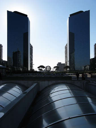 business buildings in offices area