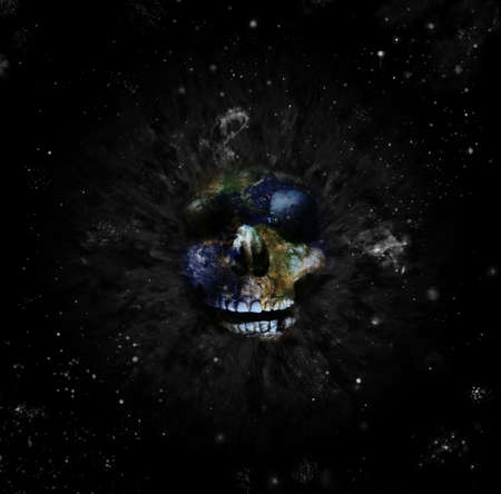 skull earthの写真素材