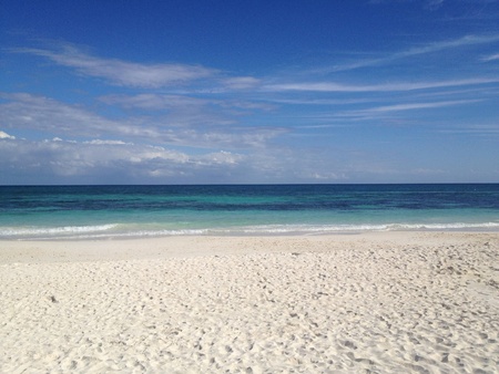 a beautiful beach in Tulum Mexicoの素材