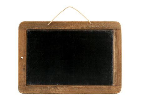 Old Time Slate Writing Tablet isolated on whiteの写真素材
