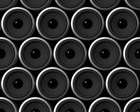 three dimensional illustration ok a speakers wallの写真素材