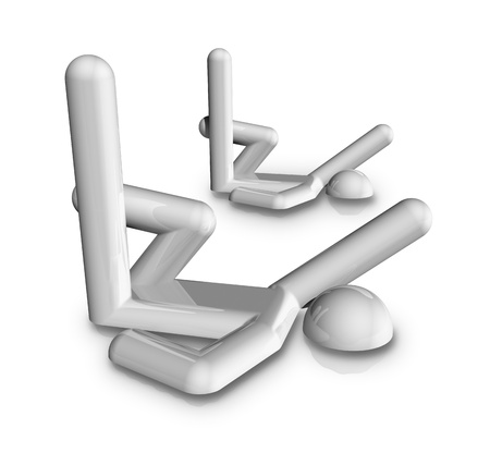 three dimensional synchronised swimming symbolの写真素材