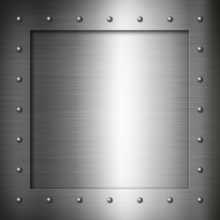 Brushed Steel frame background texture wallpaperの写真素材