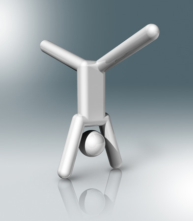 three dimensional gymnastics artistic symbol, sports competition gamesの写真素材