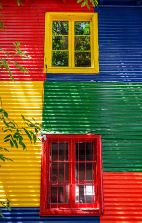 Colorful houses in Caminito, Buenos Aires, Argentinaの写真素材