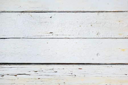 Old wood board painted white background textureの写真素材
