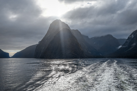 Milford Sound, fiordland national park in New Zealandの写真素材