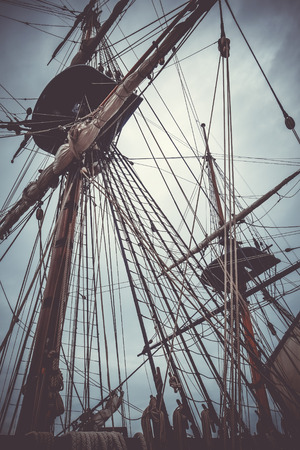 Endeavour Ship in Darling Harbour area, Sydney, Australiaの写真素材