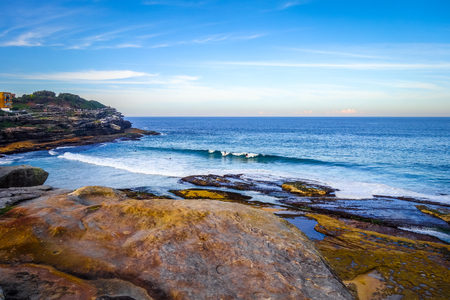 Tamarama Beach and seascape view, Sidney, Australiaの写真素材