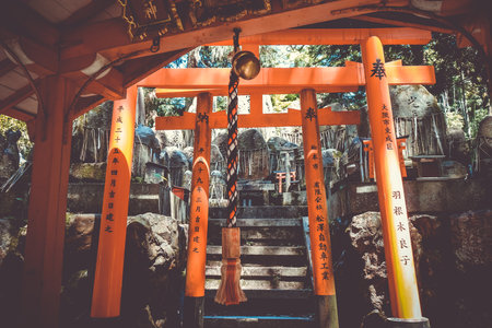 Fushimi Inari Taisha torii shrine, Kyoto, Japanのeditorial素材