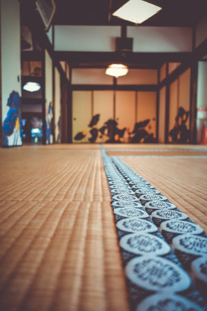 shoren-in temple interior detail in Kyoto, Japanのeditorial素材