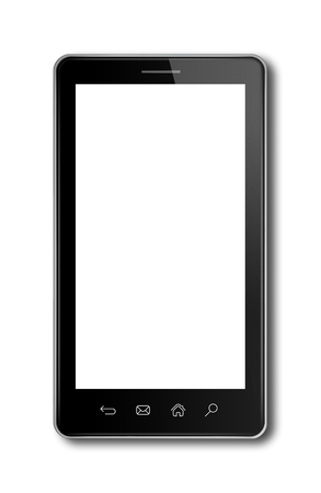 smartphone, digital tablet pc mockup template. Isolated on whiteの写真素材