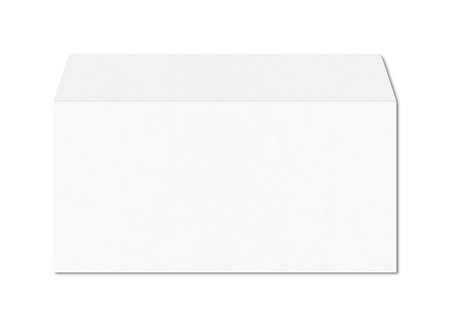 Blank enveloppe mockup template isolated on white backgroundの写真素材