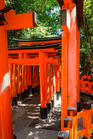 Fushimi Inari Taisha torii shrine, Kyoto, Japanのeditorial素材