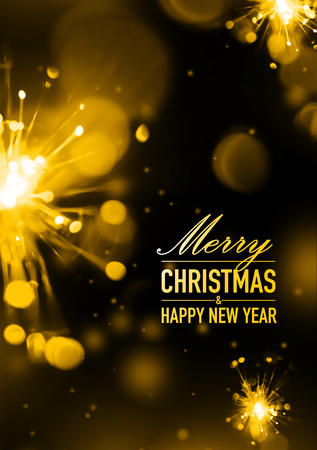 Abstract Merry Christmas and New Year cardの写真素材