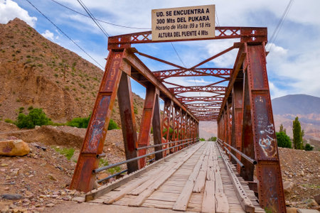 Old bridge in Tilcara Pukara, Argentina