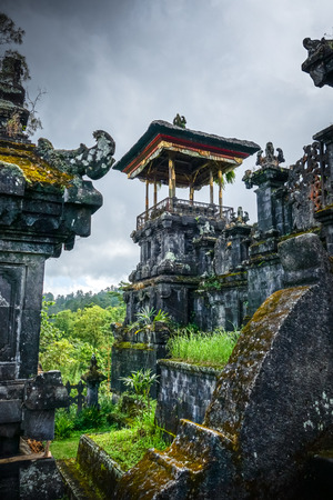 Pura Besakih temple landscape on mount Agung, Bali, Indonesiaの写真素材