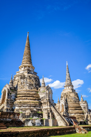 Wat Phra Si Sanphet temple in Ayutthaya, Thailandの写真素材